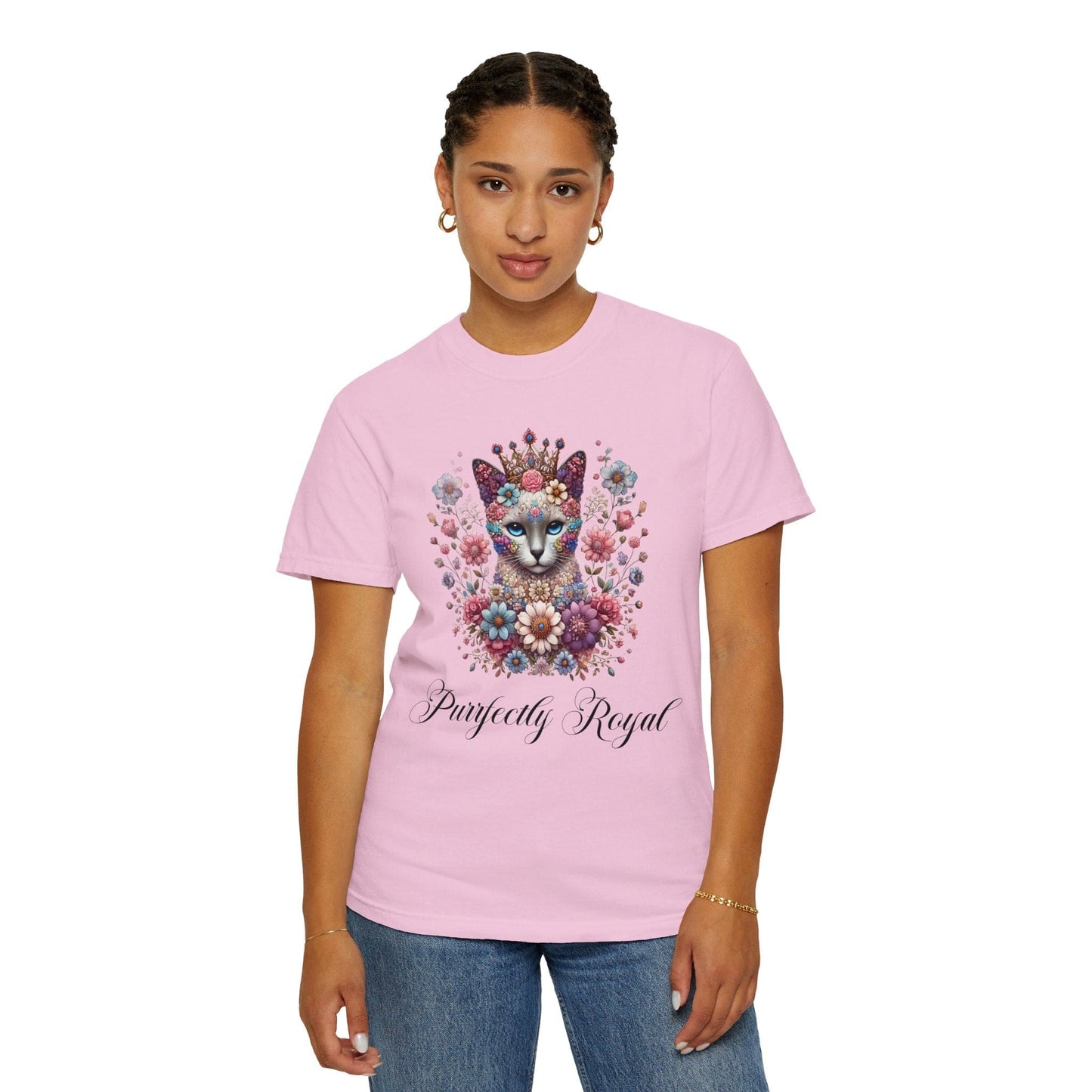 Purrfectly Royal Siamese Cat Light T-shirt