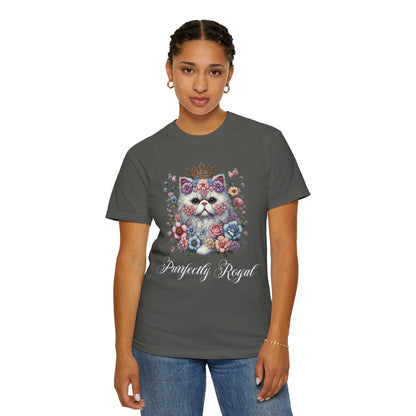 Purrfectly Royal Persian Cat Dark T-shirt