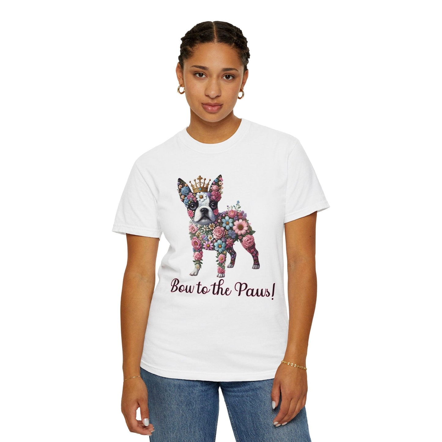 Boston Terrier Bow to the Paws 2 T-shirt