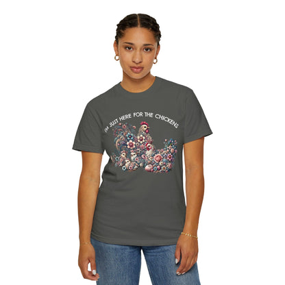 Just Here For The Chickens Dark T-shirt