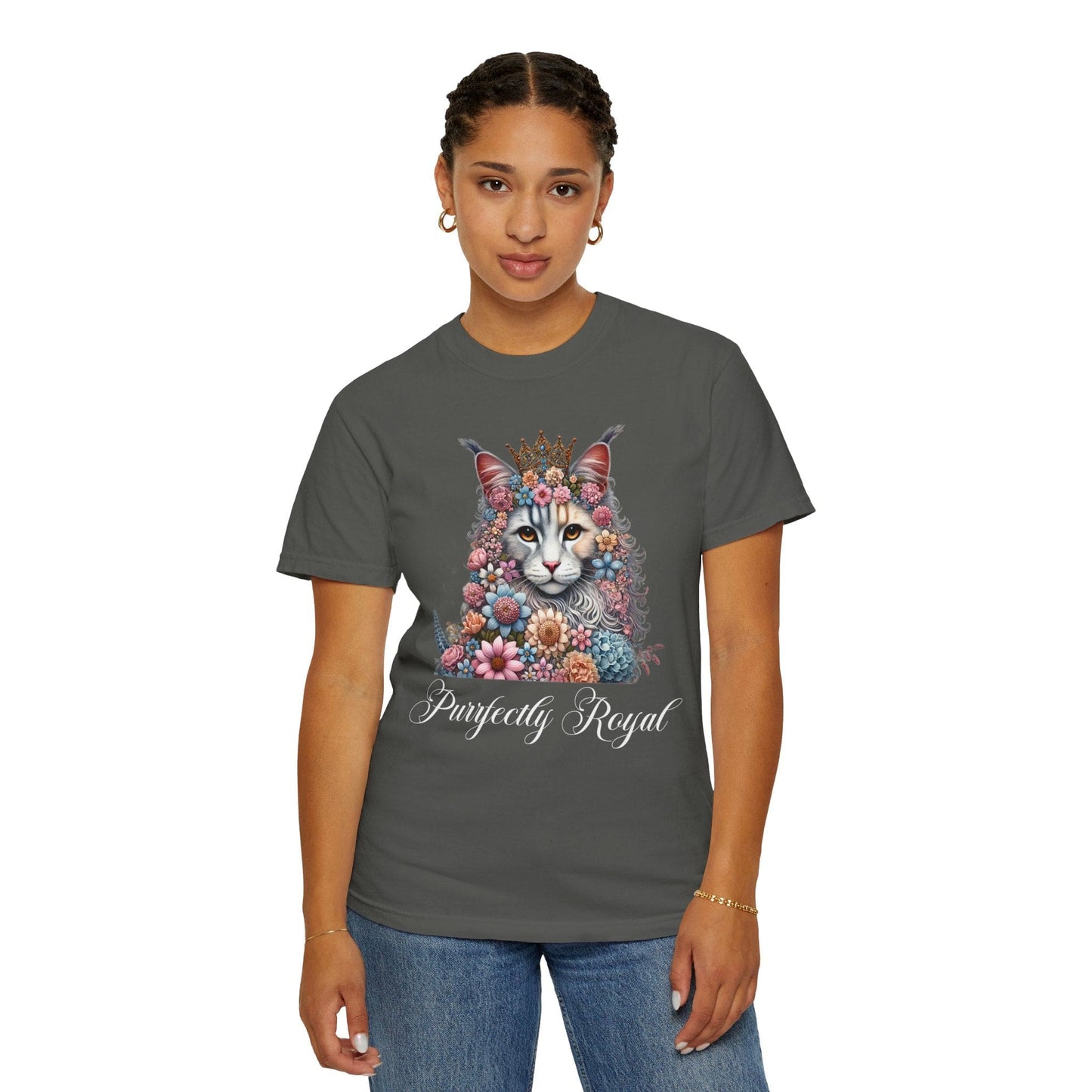 Purrfectly Royal Coon Cat Dark T-shirt