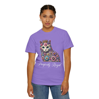 Purrfectly Royal Cat Dark T-shirt