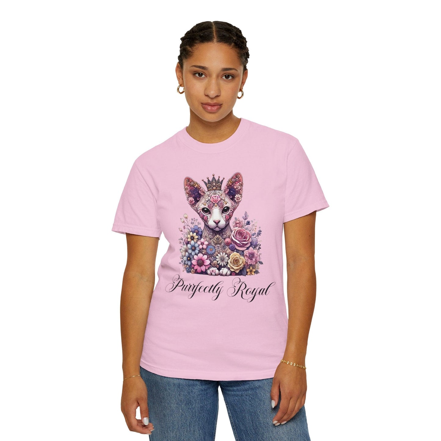 Purrfectly Royal Sphynx Cat Light T-shirt