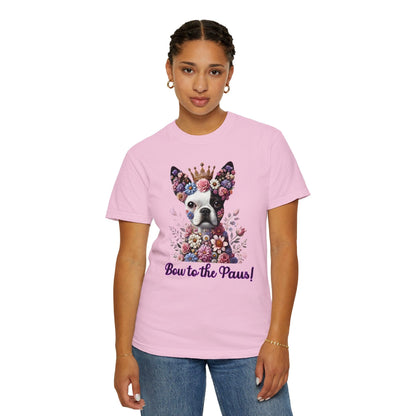 Boston Terrier Bow to the Paws T-shirt