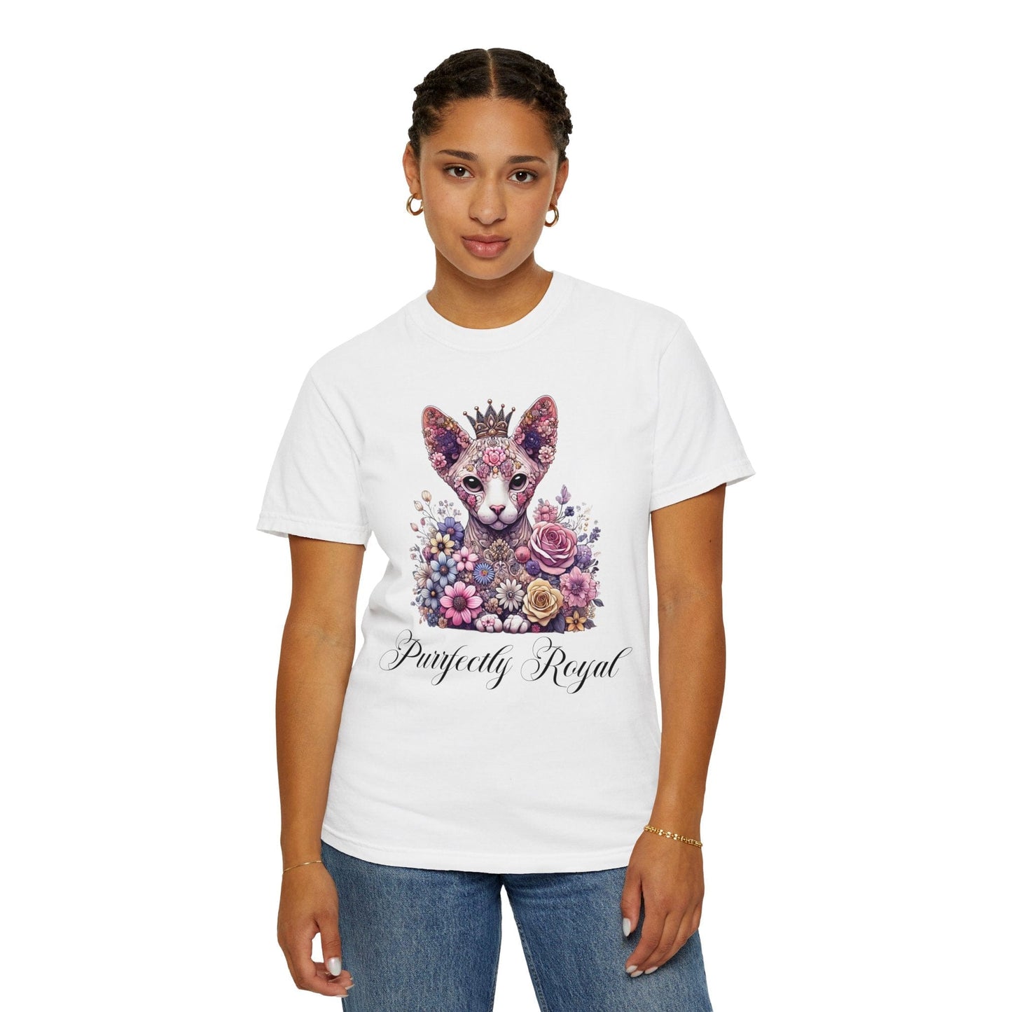 Purrfectly Royal Sphynx Cat Light T-shirt