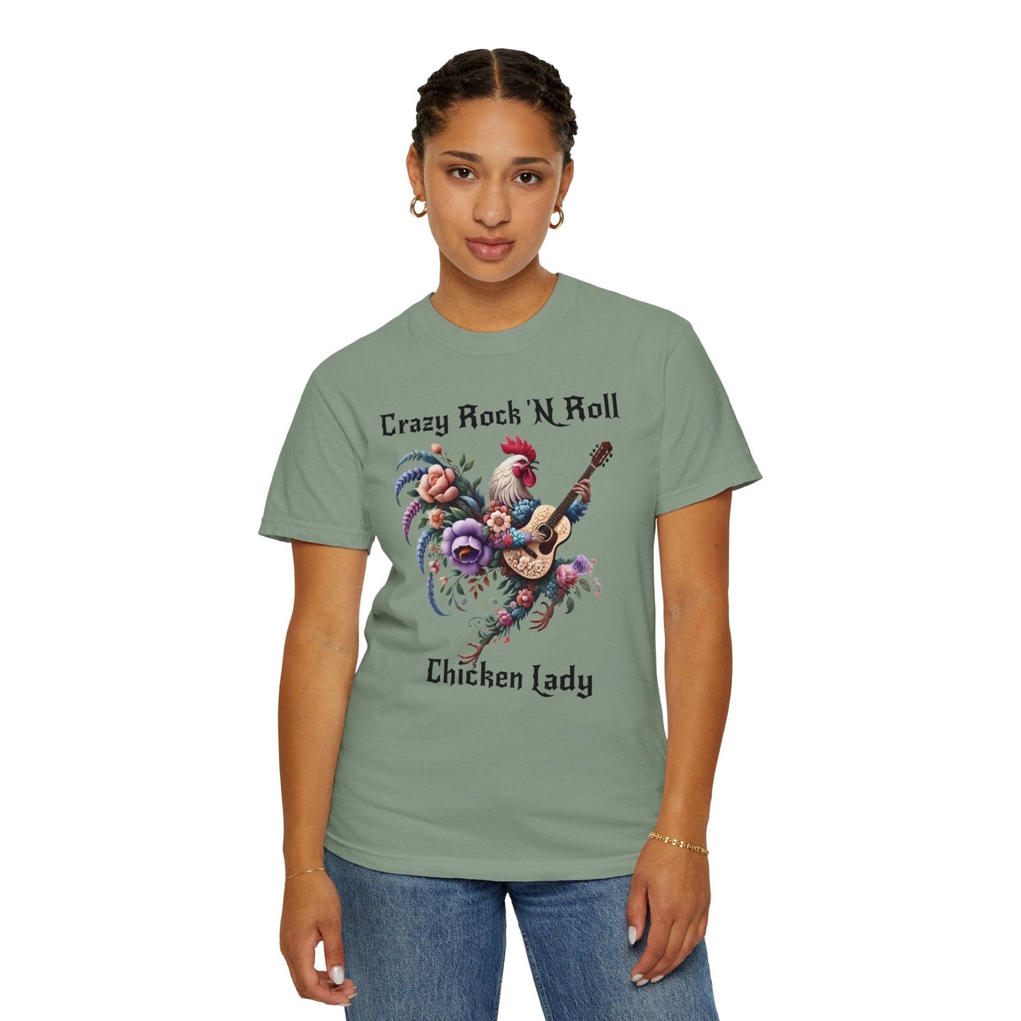 Crazy Rock 'N Roll Chicken Lady Light T-shirt