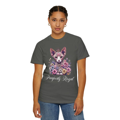 Purrfectly Royal Sphynx Cat Dark T-shirt