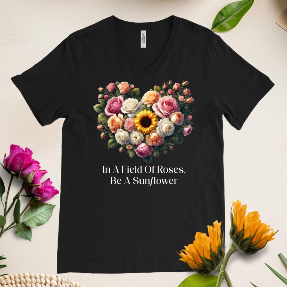 Be A Sunflower V-Neck T-Shirt