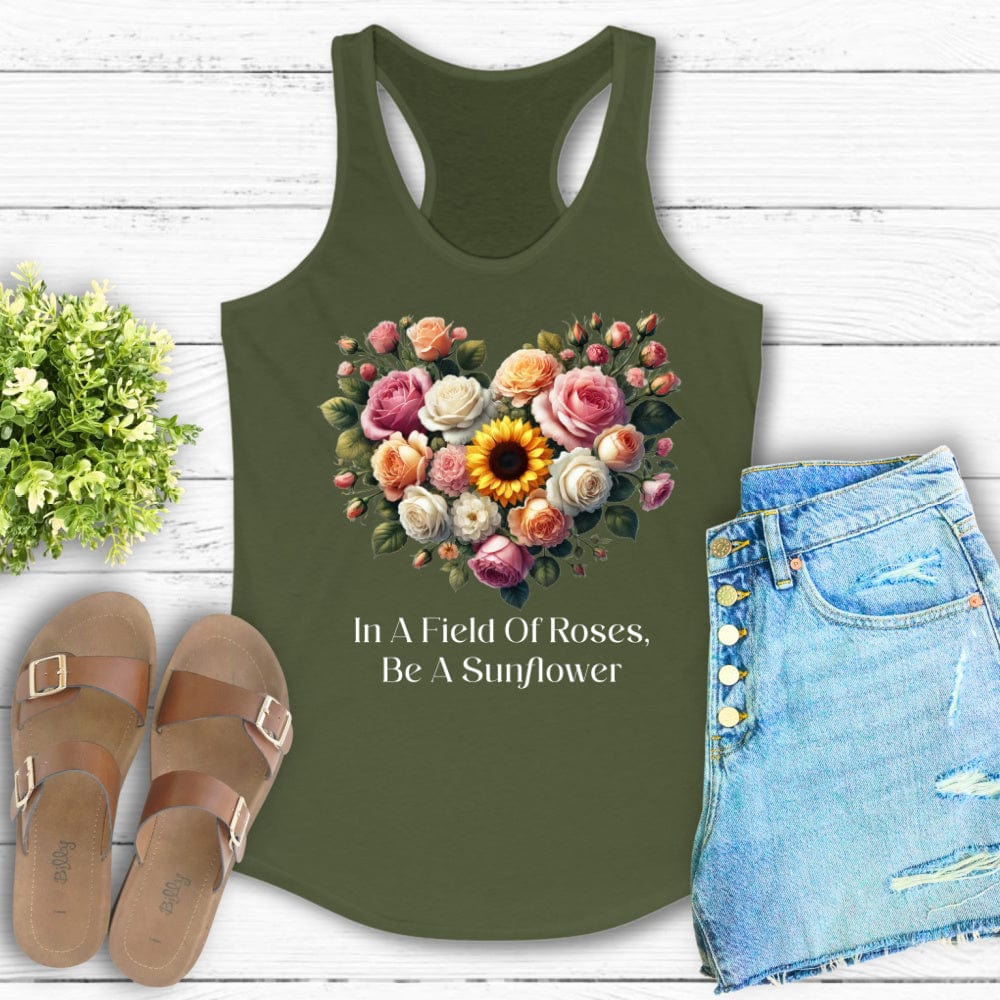 Be A Sunflower Racerback Tank