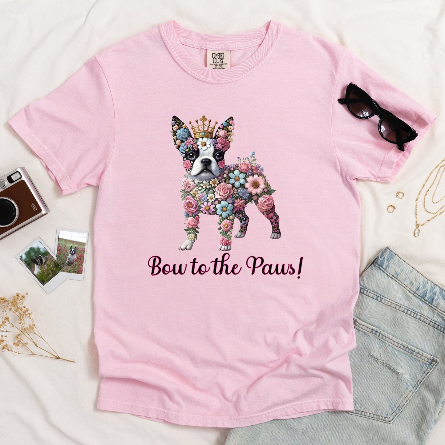 Boston Terrier Bow to the Paws 2 T-shirt