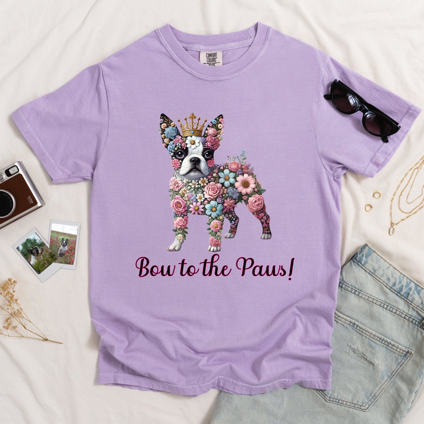 Boston Terrier Bow to the Paws 2 T-shirt