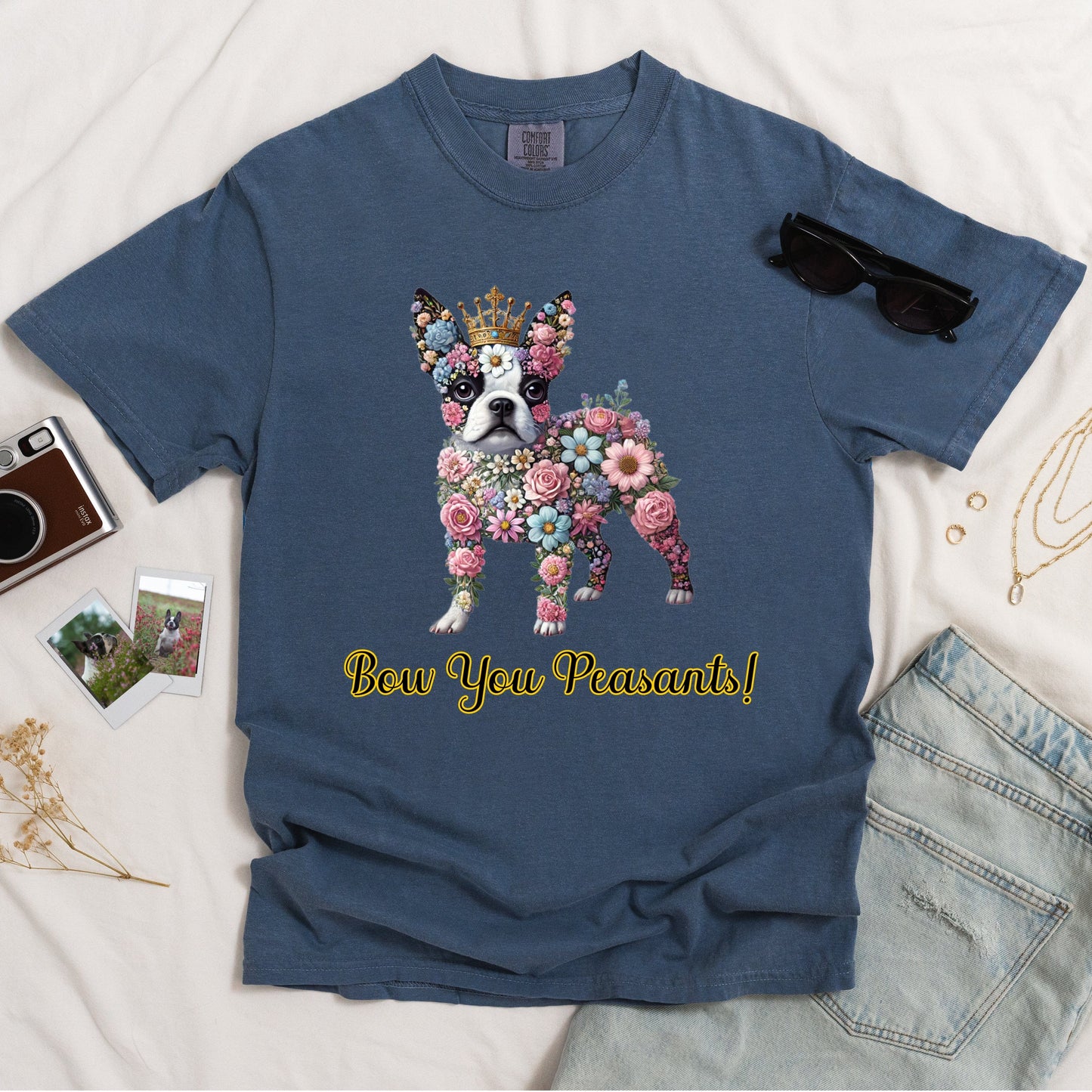 Boston Terrier Bow You Peasants 2 T-shirt