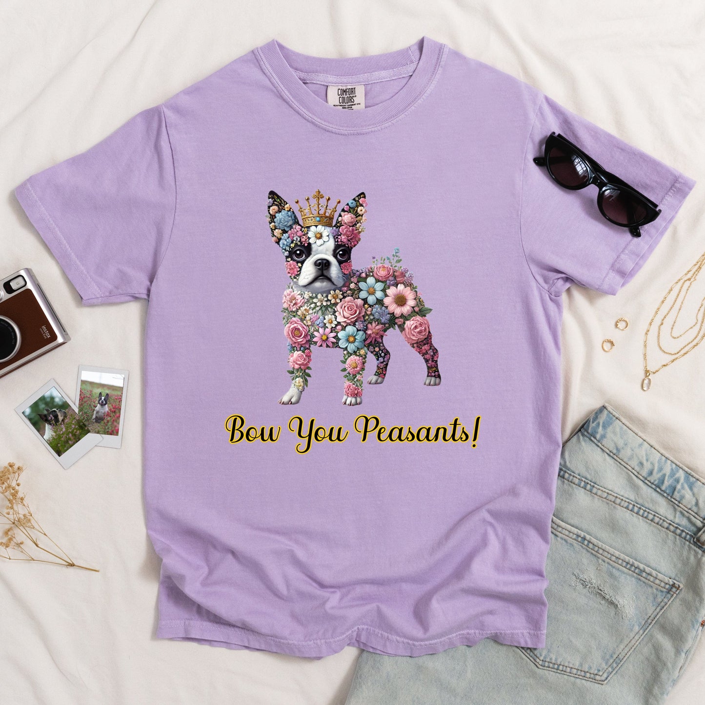 Boston Terrier Bow You Peasants 2 T-shirt