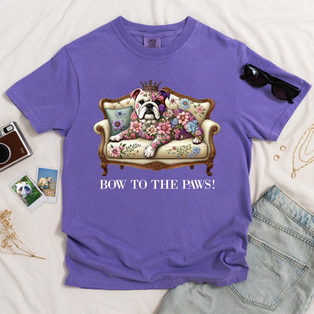 Bulldog Bow To The Paws Dark T-shirt