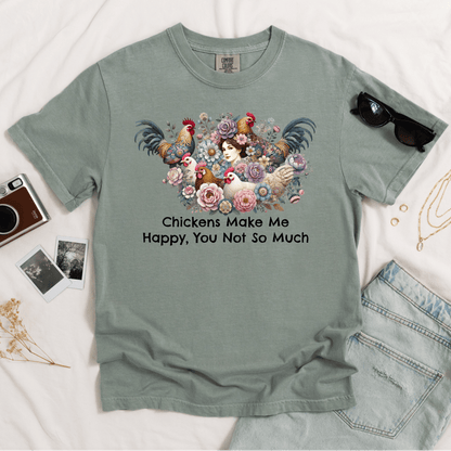 Chickens Make Me Happy Light T-shirt