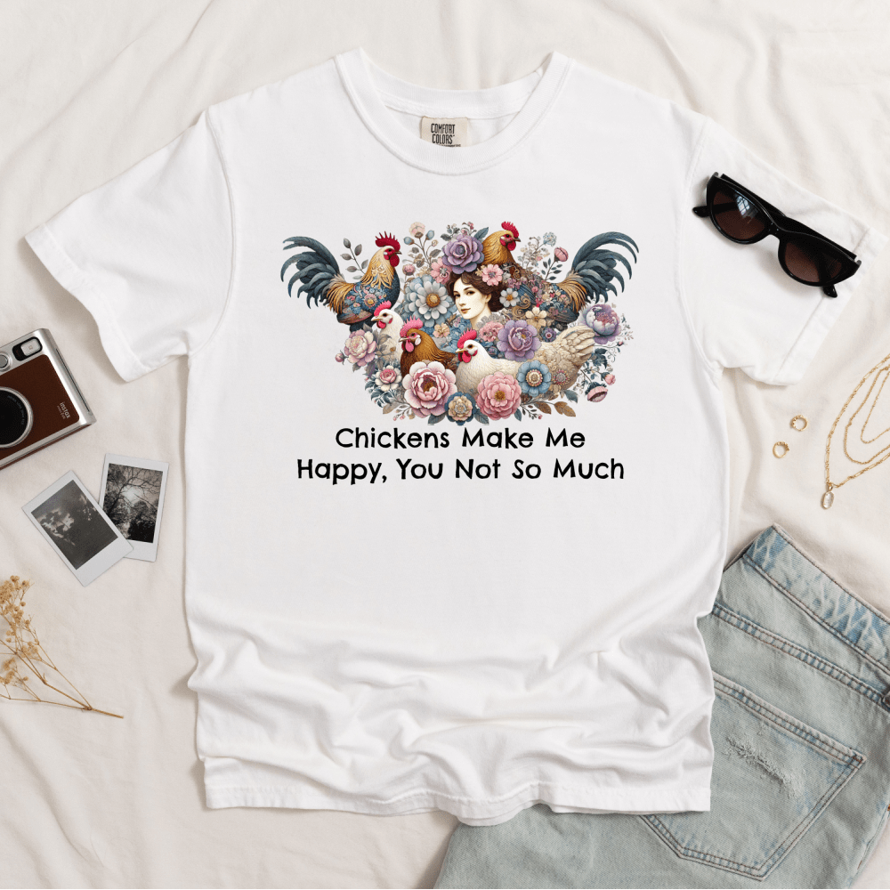 Chickens Make Me Happy Light T-shirt