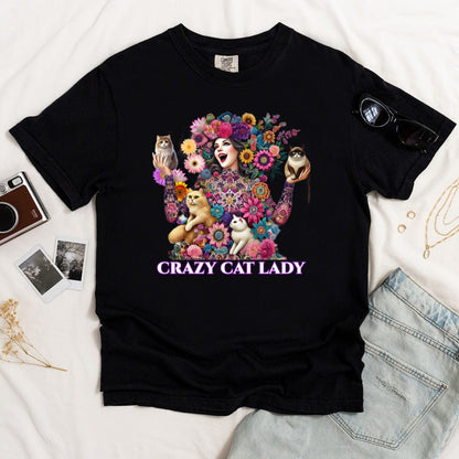 Crazy Cat Lady Dark T-shirt