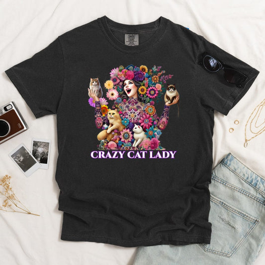 Crazy Cat Lady Dark T-shirt