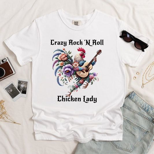 Crazy Rock 'N Roll Chicken Lady Light T-shirt