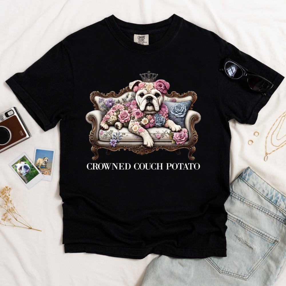 Bulldog Couch Potato Dark T-shirt