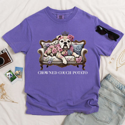 Bulldog Couch Potato Dark T-shirt