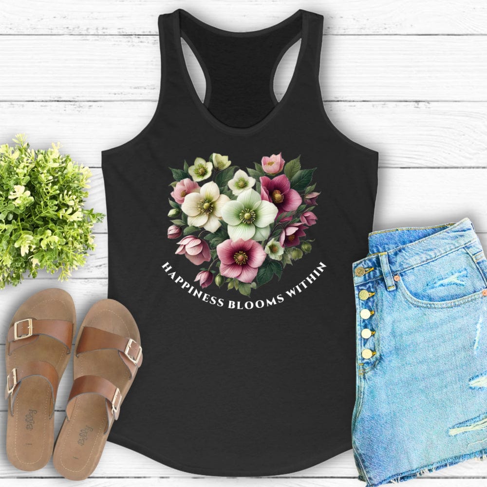 Happiness Blooms Within Racerback Tank