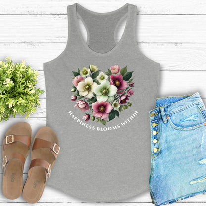 Happiness Blooms Within Racerback Tank