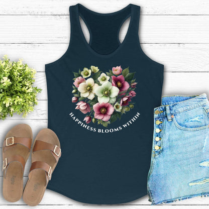 Happiness Blooms Within Racerback Tank