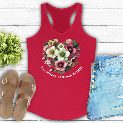 Happiness Blooms Within Racerback Tank