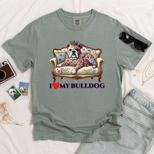 I Love My Bulldog Light T-shirt