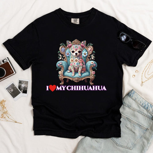 I Love My Chihuahua Dark T-shirt