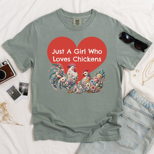 Just A Girl Who Loves Chickens T-shirt