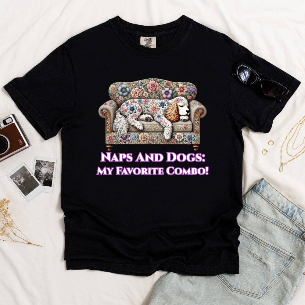 Cocker Spaniel Naps & Dogs Dark T-shirt