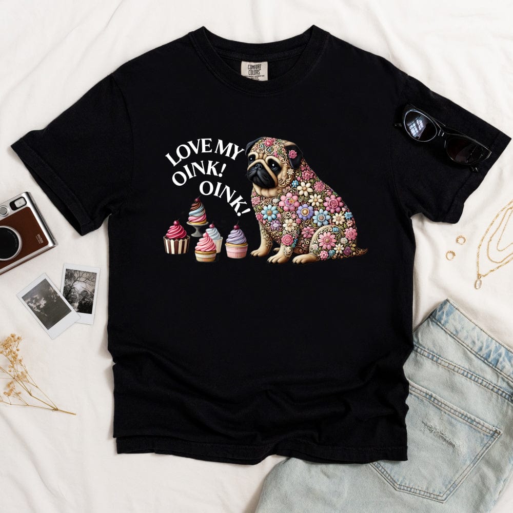 Foodie Pug Dark T-shirt