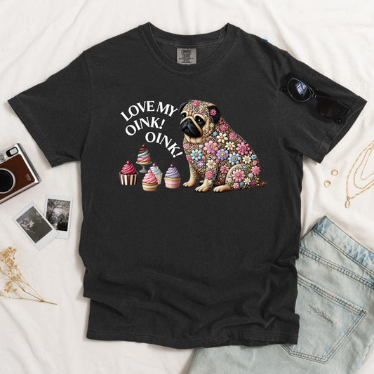 Foodie Pug Dark T-shirt