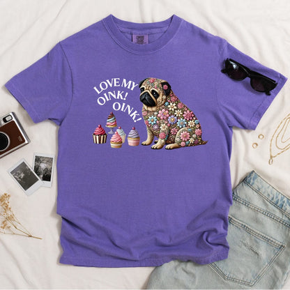 Foodie Pug Dark T-shirt