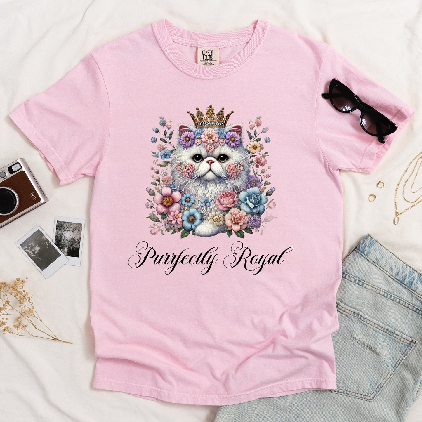 Purrfectly Royal Persian Cat Light T-shirt