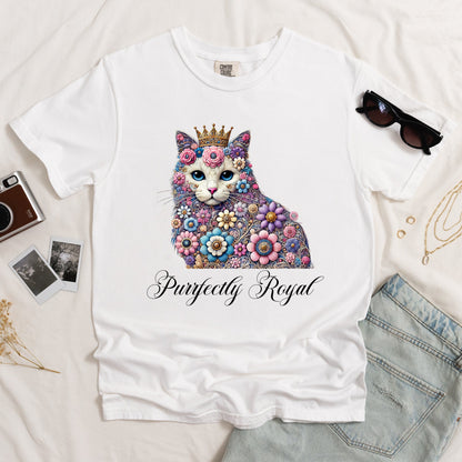 Purrfectly Royal Cat Light T-shirt