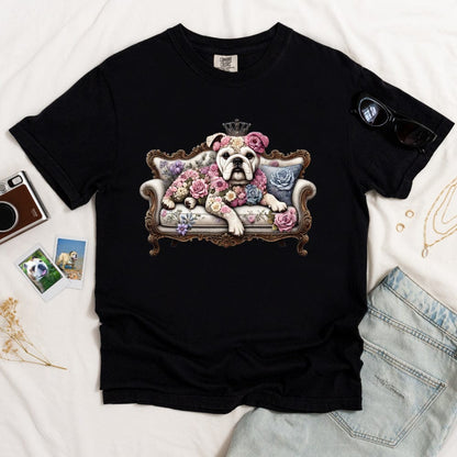 Bulldog Queen Of The Couch T-shirt