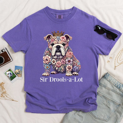 Bulldog Sir Drools A Lot Dark T-shirt