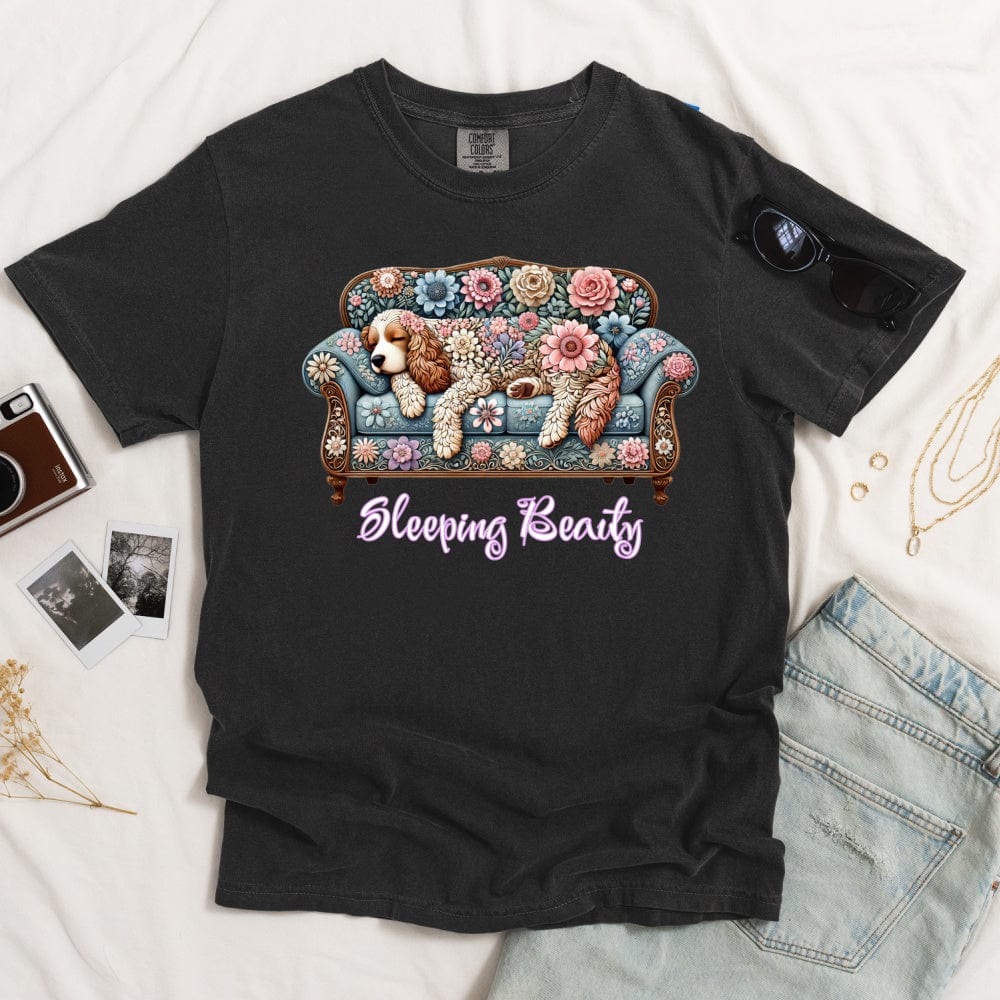 Cocker Spaniel Sleeping Beauty Dark T-shirt