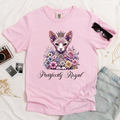 Purrfectly Royal Sphynx Cat Light T-shirt